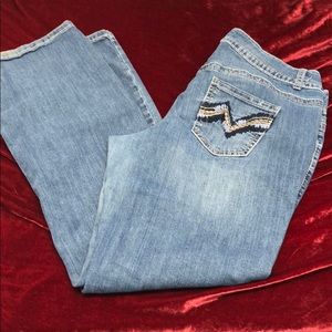Lane Bryant Embroidered Picket Bootcut Jeans 16